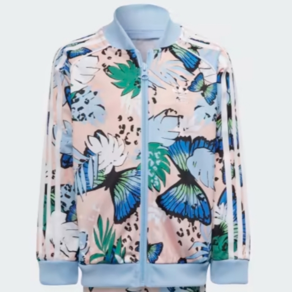 Adidas Her X Studio London Tropical Butterfly Full‎ Zip Jacket Youth M 12/14